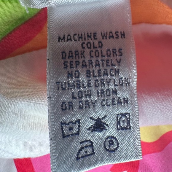 Lilly Pulitzer Floral Skirt Bright Pink Orange Yellow‎ Garden Party Cotton - Picture 8 of 9